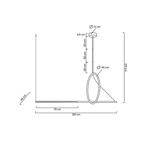Lampa wisząca STICK czarna - Moosee